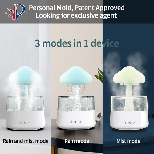 Bedroom humidifier rain - 2-in-1,